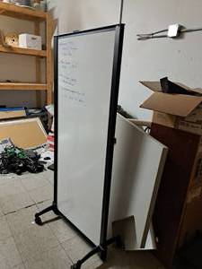 lot 205 image: Rolling Dry Erase Whiteboard