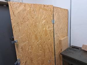 lot 211 image: Custom MetalWood Storage Cabinet