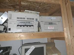lot 234 image: Contents of Shelf - Misc. Electronics, Canon Copiers, Monitors