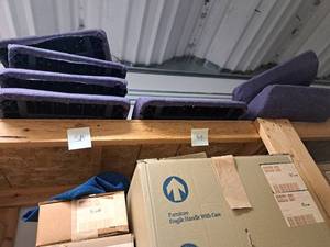 lot 240 image: Contents of 3 Shelves - Assorted Parts for Theatre Seating