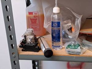 lot 266 image: Contents of Shelf - Electric Wire, Paints, Misc. Hardwares