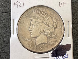 1921 Peace Dollar VF High Relief Key Date 1,006,473 Minted