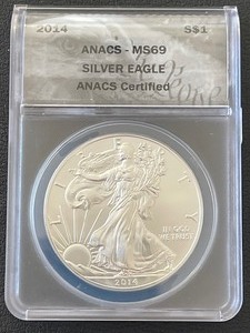 2014 Silver Eagle ANACS MS69