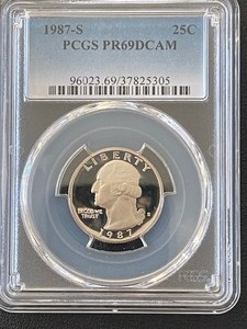 1987-S Washington Quarter Proof PCGS PR69 Deep Cameo