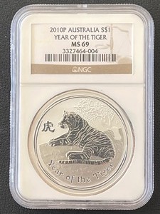 2010-P Australia Silver Dollar NGC MS69