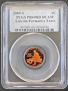 2009-S Lincoln Cent Proof PCGS PR69 Red Deep Cameo
