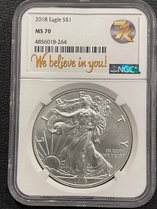 2018 Silver Eagle NGC MS70