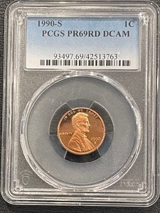 1990-S Lincoln Cent Proof PCGS PR69 Red Deep Cameo