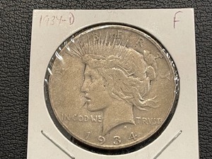 1934-D Peace Dollar F