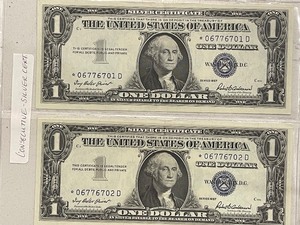1957 Silver Certificates Uncirculated and Consecutive Numbers
