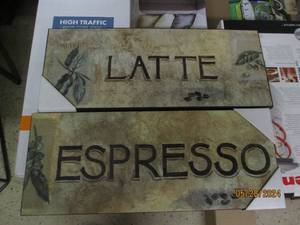 2 hanging decor signs...