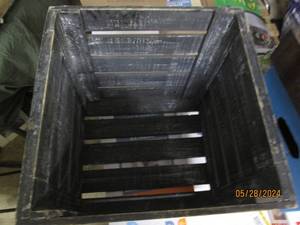 wood crate with vintage drawers...