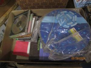 lot of cds books, and tin...