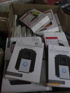 box of solar charging station brackets for for ring video doorbells