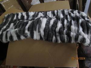 fluffy faux fur comforter set king...