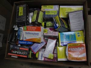 box of medicine and more some in date some out of date