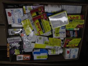 box of medicine and more some in date some out of date