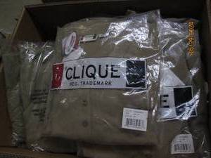 box of 14 new clique 4x4t shirts...