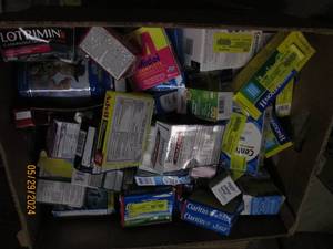 box of medicine and more some in date some out of date