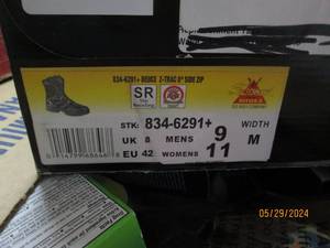 thorogood size 9 mens size 11 womens boots