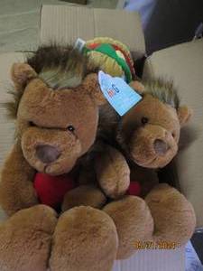 box of 9 new stuffed animals...