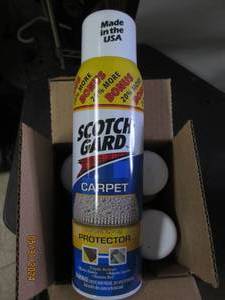 case of 4 17 oz cans of scotchgard carpet protector