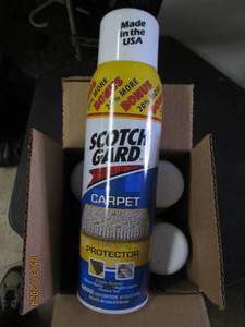 case of 4 17 oz cans of scotchgard carpet protector