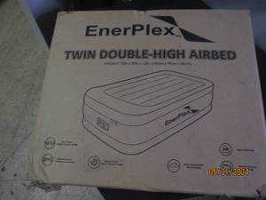 twin double high air bed...