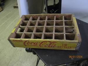 vintage wood coke box...