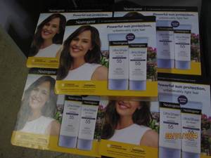 6 packages of 2 neutrogena ultra sheer sunscreen spf 55