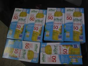 6 packages of 2 alba broad spectrum 50 spf sunscreen