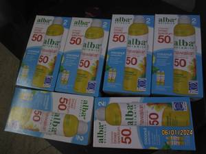 6 packages of 2 alba broad spectrum 50 spf sunscreen