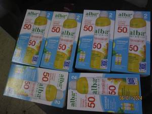 6 packages of 2 alba broad spectrum 50 spf sunscreen