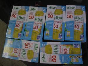 6 packages of 2 alba broad spectrum 50 spf sunscreen
