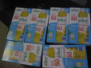 6 packages of 2 alba broad spectrum 50 spf sunscreen