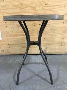 lot 2 image: StyleWell Corinth Round Metal 25 in. Outdoor Bistro Tile Table