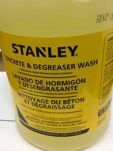 lot 21 image: Case of 4 - 1 Gallon Jugs of Stanley Concrete & Degreaser Wash Professional Grade Pressure Washer Detergent