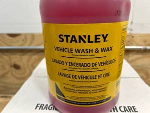lot 23 image: Case of 4 - 1 Gallon Jugs of Stanley Vehicle Wash & Wax Pressure Washer Detergent