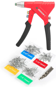 lot 46 image: Arrow One-Handed Ratchet Rivet Tool Kit Model # RT189K