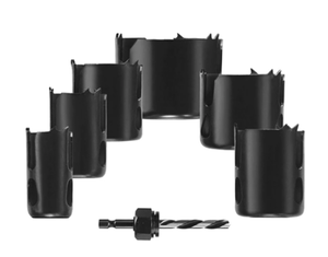 lot 57 image: Avanti 7 Piece High Carbon Steel Hole Saw Set