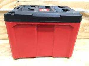 lot 18 image: Used Milwaukee PACKOUT 10 in. Compact Portable Tool Box with Adjustable Dividers and Interior Storage Tray Model # 48-22-8422