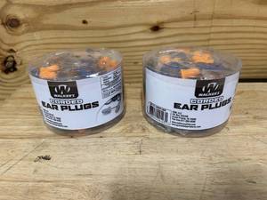 lot 119 image: WALKERS Lot of 2 Packs of-  Saftey Corded Foam Ear Plugs Noise Reduction 32Db