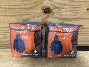 lot 156 image: COMPASS 360 Lot of 2- Emergency Ponchos, Blue Size ML (06042411.70)