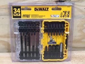 lot 97 image: DEWALT 34-Pc Impact Ready Accessory Set Model # DW2153