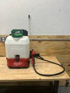 lot 167 image: MILWAUKEE M18 18-Volt 4 Gal. Lithium-Ion Cordless Switch Tank Backpack Pesticide Sprayer (Tool-Only)