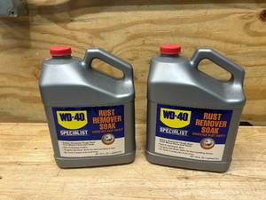 lot 174 image: WD-40 Lot of 2- Specialist Rust Remover Soak (1 gal each)