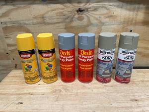 lot 178 image: Lot of 6 Cans of Spray Paint