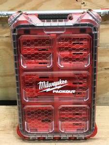 lot 183 image: Milwaukee Packout Box For 12 SAE Socket Set