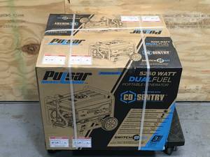 lot 4A image: Pulsar 52504250 -Watt Dual-Fuel Gasoline and Propane with Recoil Start Portable Home Power Generator Model # PG5250BCO