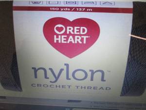 lot 42 image: 3 Red Heart 138.0019 Crochet Nylon ...